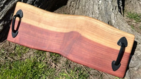Redwood Charcuterie board With Handles Redwood Charcuterie board With Handles