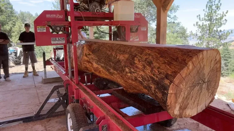 Oak Tree Being milled