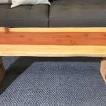 Redwood Coffee Table in a livingroom environment