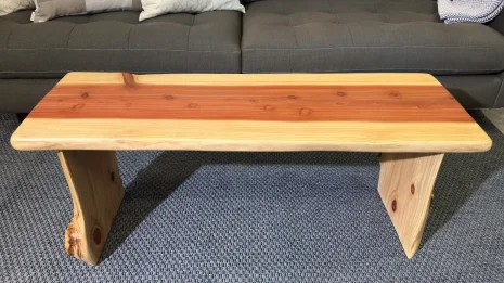 Redwood Coffee Table in a livingroom environment Redwood Coffee Table in a livingroom environment