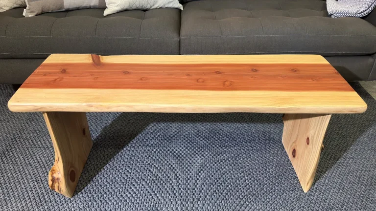 Redwood Coffee Table in a livingroom environment