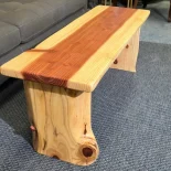 Redwood Coffee Table in a livingroom environment