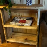 Pine Live Edge Bookcase