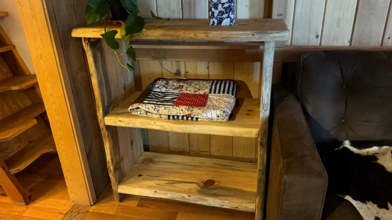 Pine Live Edge Bookcase