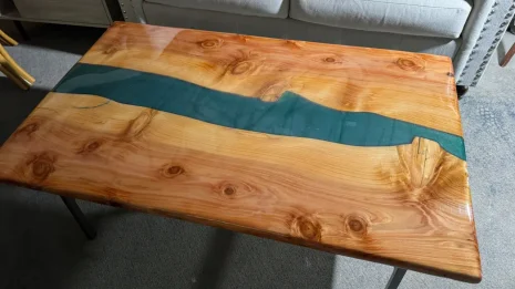 Green River Coffee Table Green river coffee table in a livingroom setting Green river coffee table in a livingroom setting