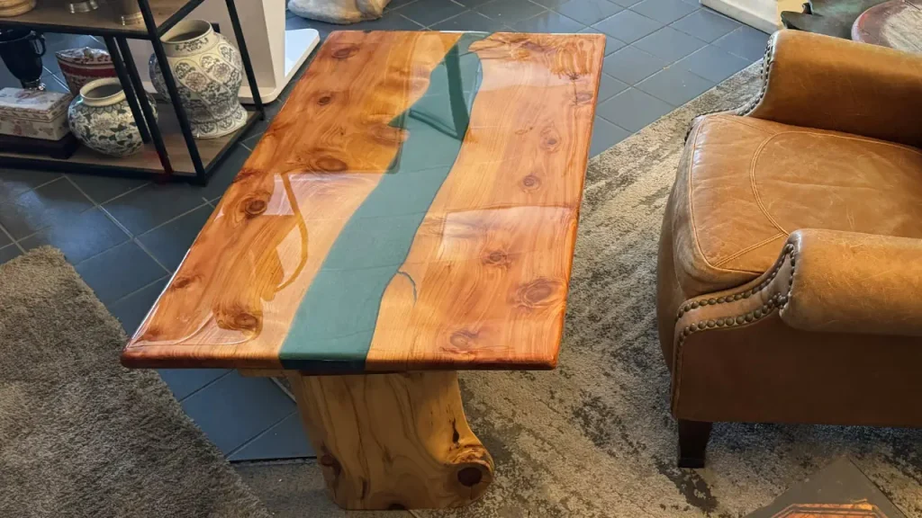 Green river coffee table in a livingroom setting