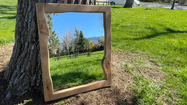 Pine Mirror Live edge In