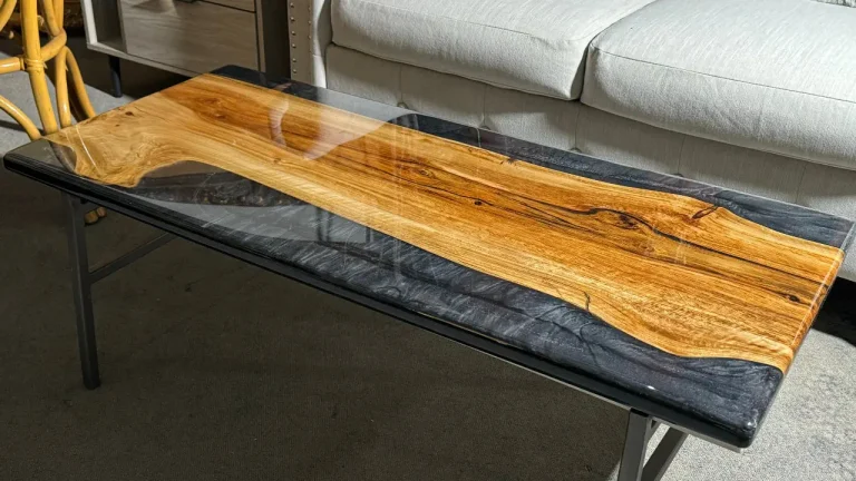 Black Pearl Resin Eucalyptus coffee table