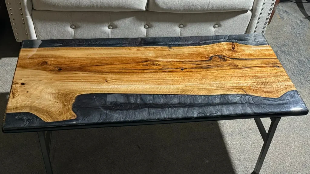 Black Pearl Resin Eucalyptus coffee table