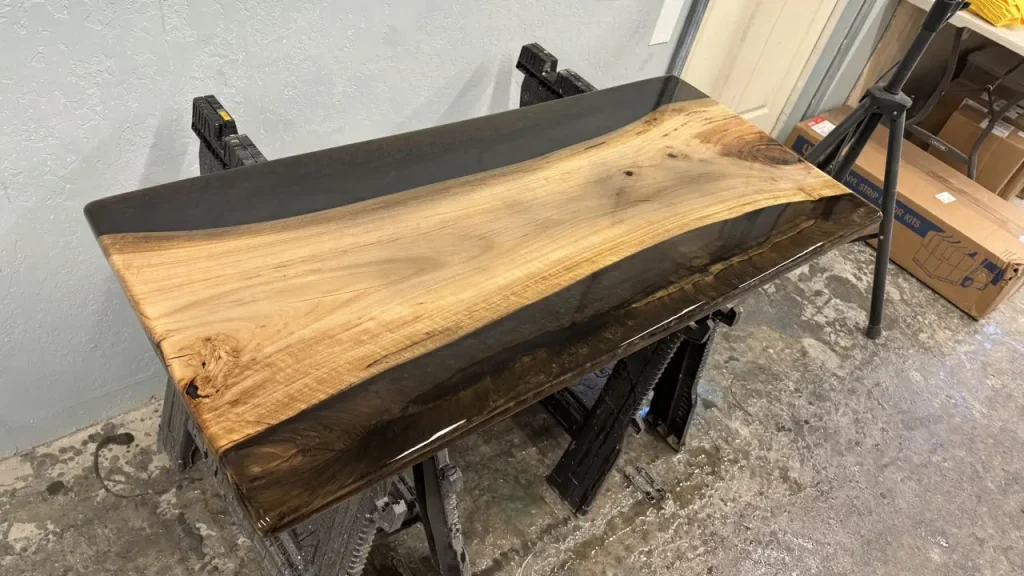 Black Copper Eucalyptus Table Under Construction