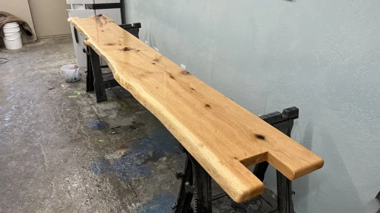 Custom Oak Bartop finished in the shop