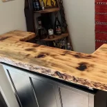 Pine Bartop installed in our clients house