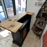 Pine bartop being constructed at the shop