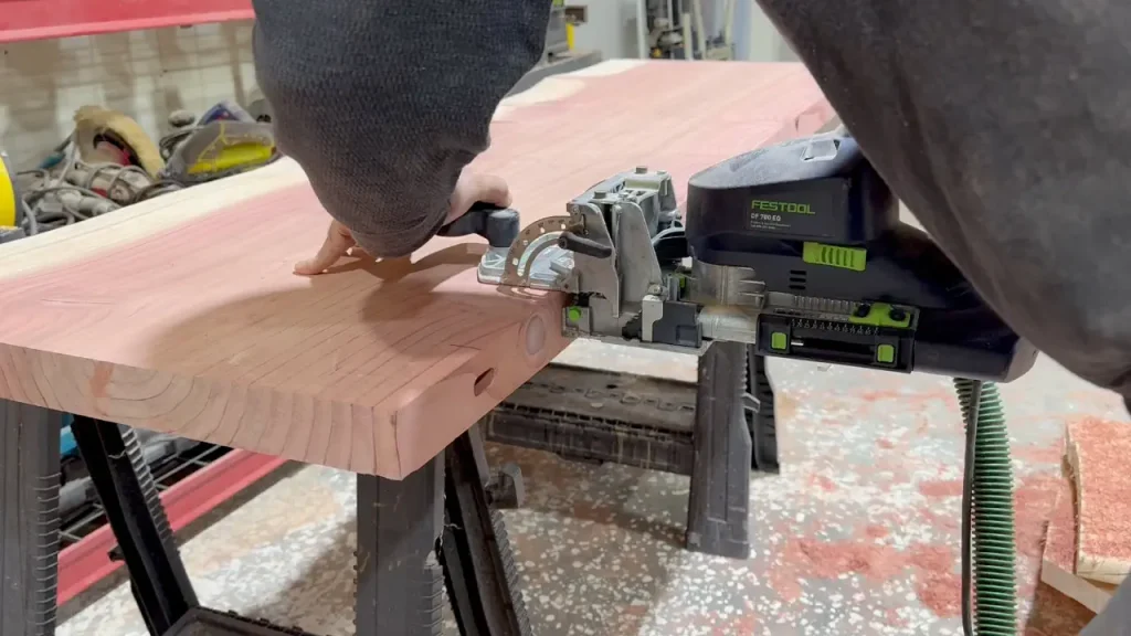 using the domino tool to put together slabs side by side