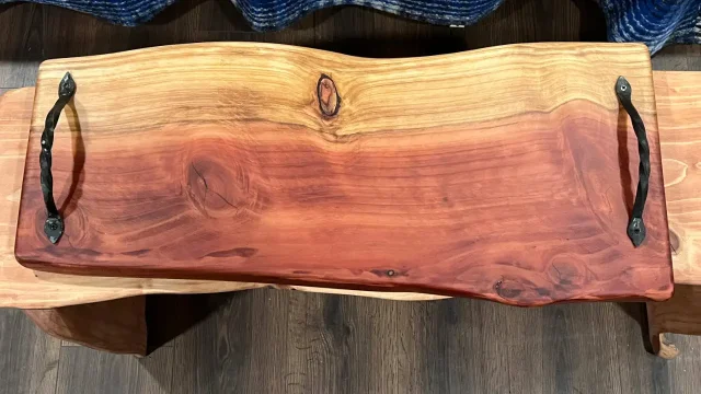 REDWOOD CHARCUTERIE BOARD WITH HANDLES