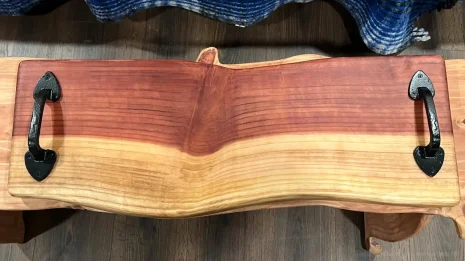 REDWOOD CHARCUTERIE BOARD WITH HANDLES REDWOOD CHARCUTERIE BOARD WITH HANDLES