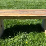 Blue Pine Bench in the park