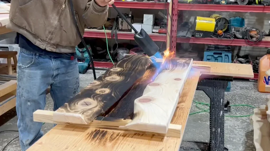 Burning the Lava River Table Landscape