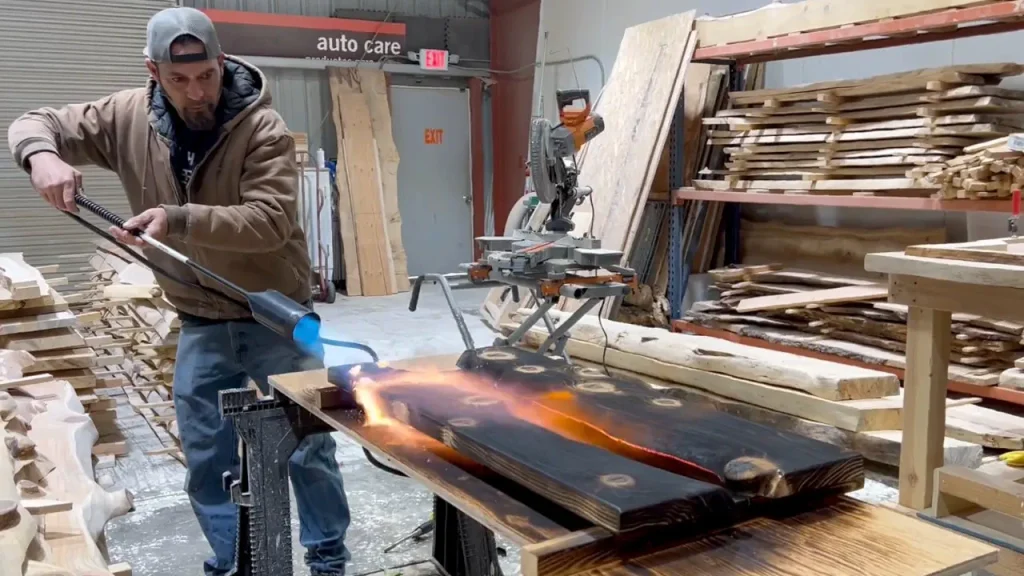 Burning the Lava River Table Landscape