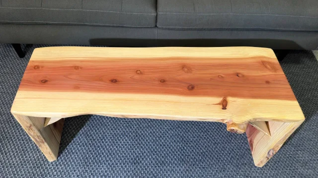 Redwood Coffee Table in Livingroom