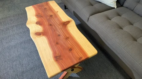 Redwood Coffee Table in livingroom Redwood Coffee Table in livingroom