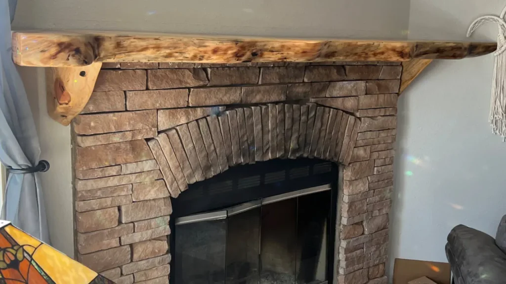 Mantle after installation in the customers house