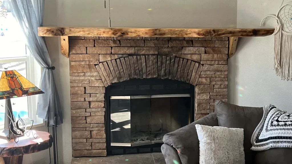 Mantle after installation in the customers house