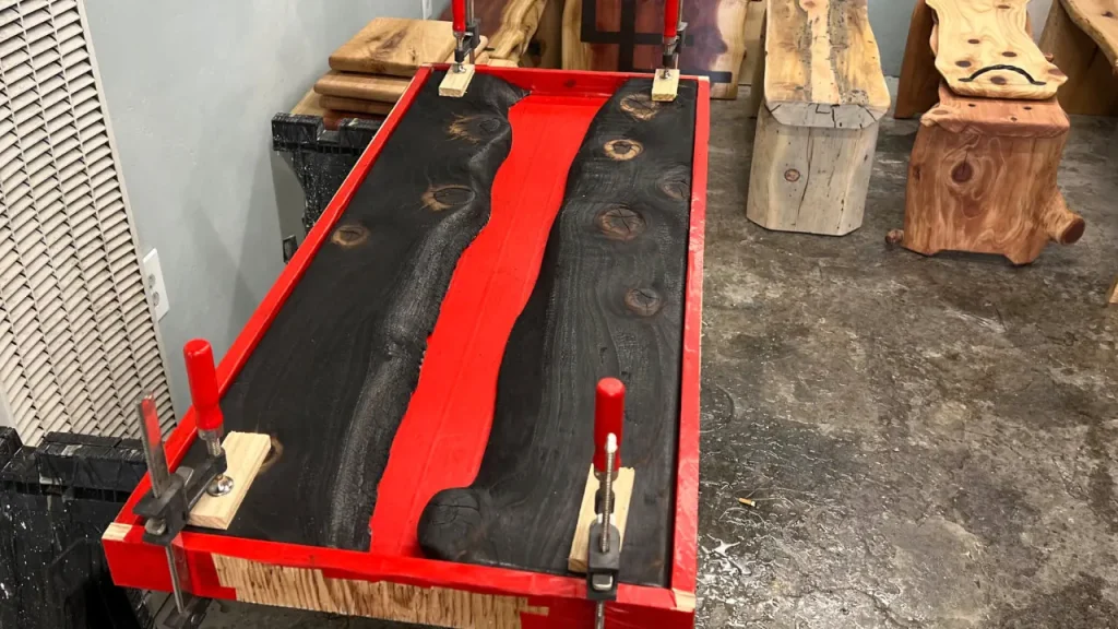 Lava River Table under construction
