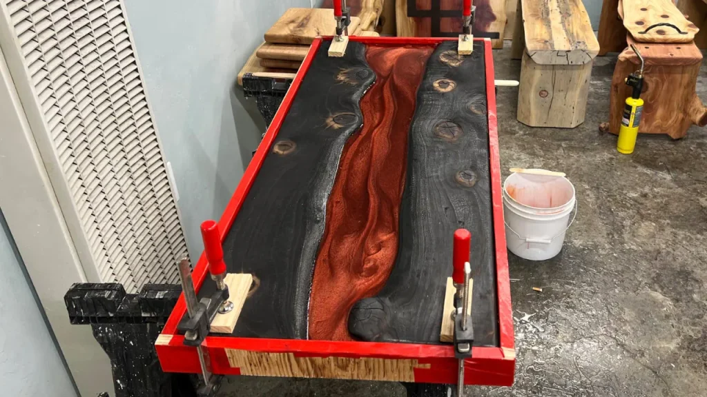 Lava River Table under construction