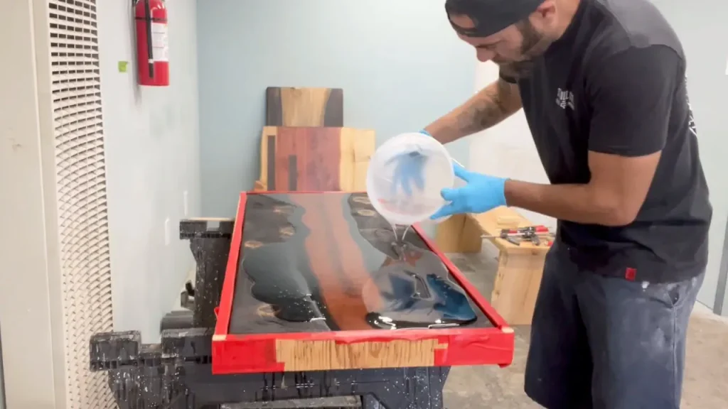 Lava Table Resin Pour