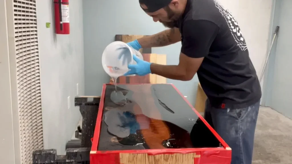 Lava Table Resin Pour