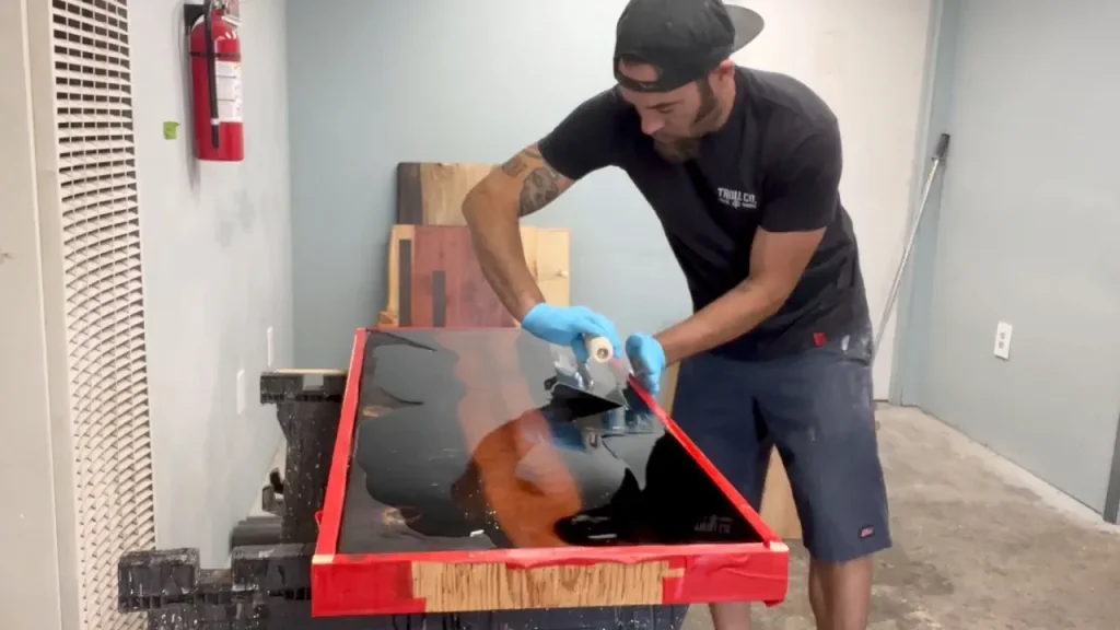 Lava Table Resin Pour