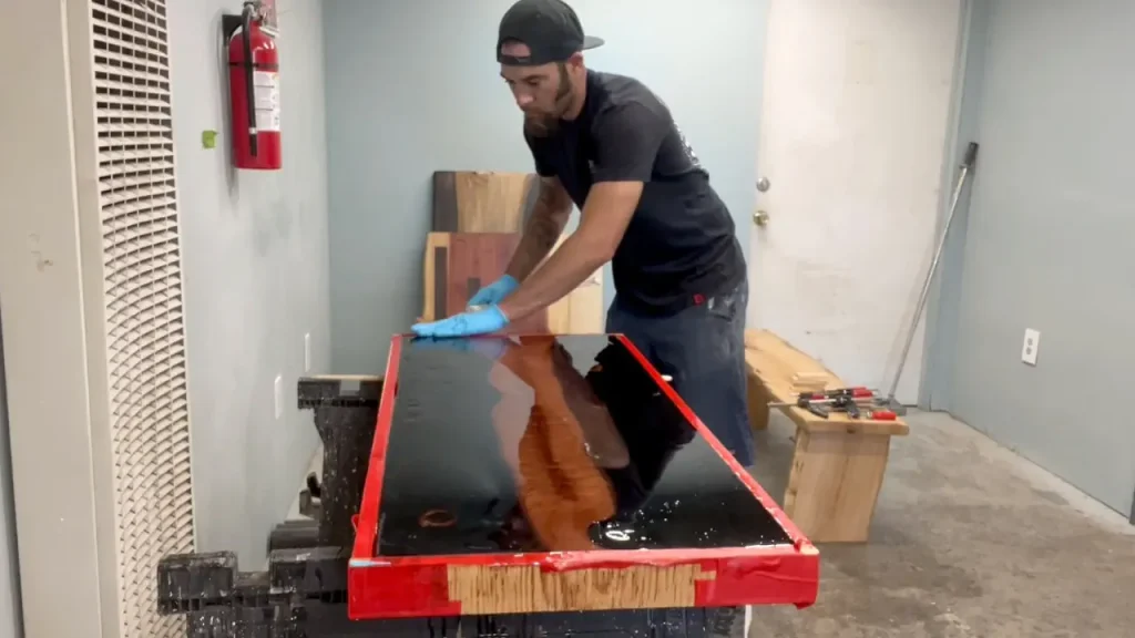 Lava Table Resin Pour