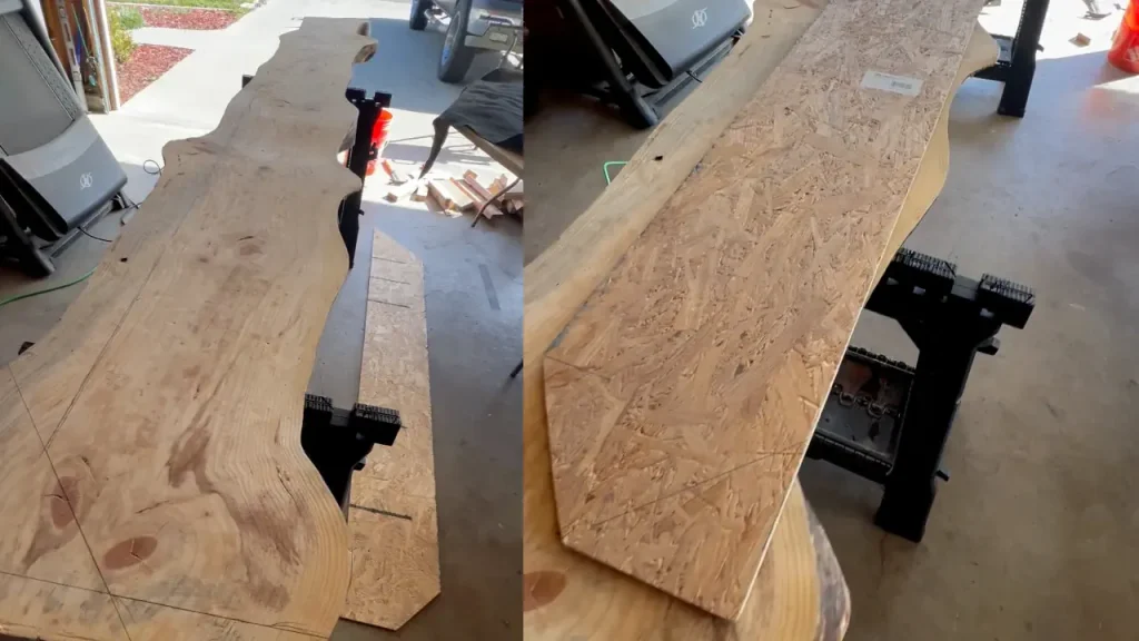 A plywood template was built to exact specifications