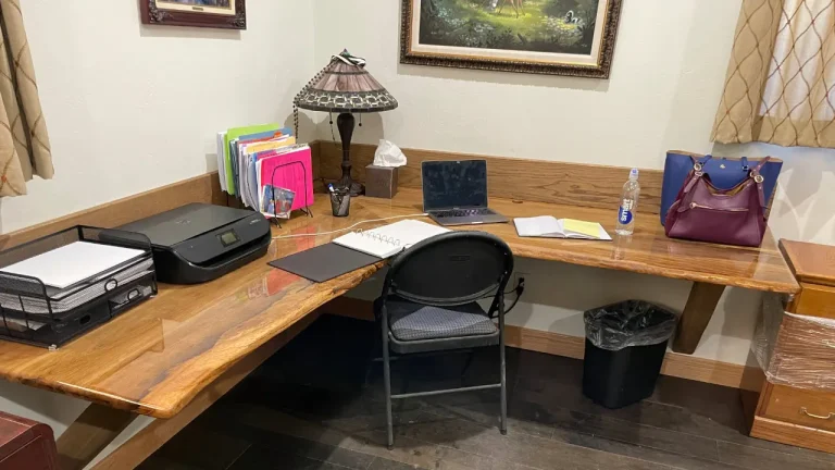 Oak Desktop in Home Office