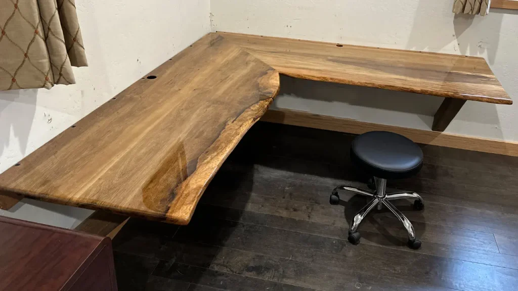 Oak Desk in Home Office