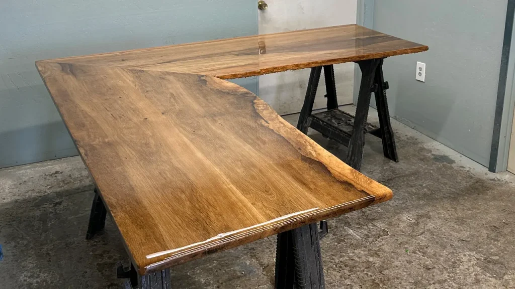Oak Desk in Home Office