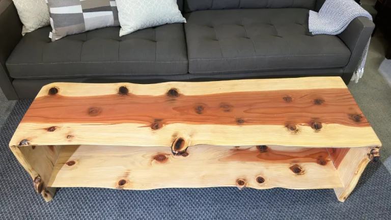 Redwood Coffee Table in livingroom