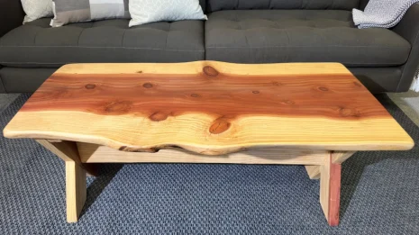 Redwood Coffee Table in livingroom Redwood Coffee Table in livingroom
