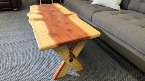Redwood Coffee Table in livingroom Redwood Coffee Table in livingroom