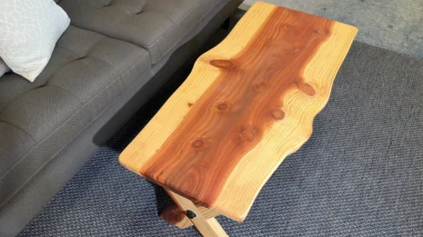 Redwood Coffee Table in livingroom Redwood Coffee Table in livingroom