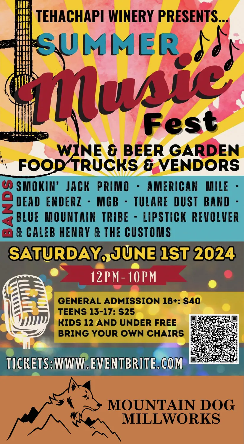 Tehachapi Winery Concert Poster