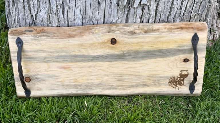 Charcuterie Board with wine Glass Etching