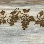 pine charcuterie board laser etching of as grapevine