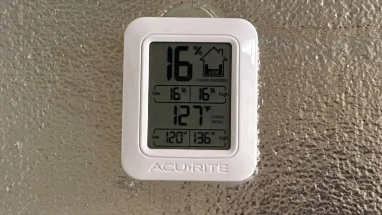 Thermometer in the kiln ready 127 degrees