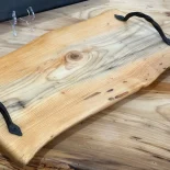 Pine Live Edge Resin Finished Charcuterie Board