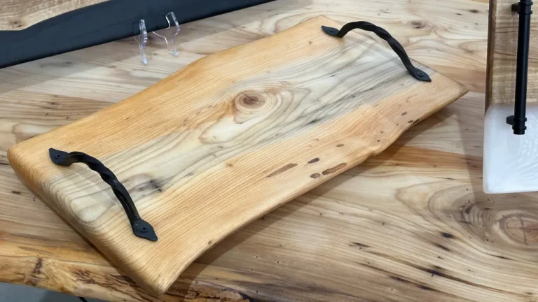 Pine Live Edge Resin Finished Charcuterie Board