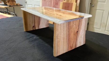 White Eucalyptus Lap Tray With Folding Legs