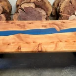 Redwood Dining Table with Blue River