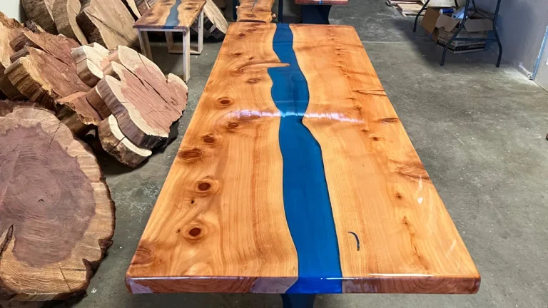 Redwood Dining Table with Blue River